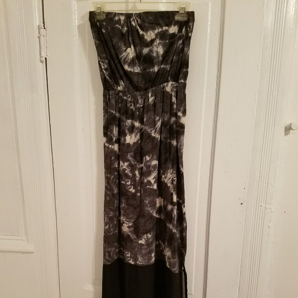 EXPRESS black and white tube MAXI dress